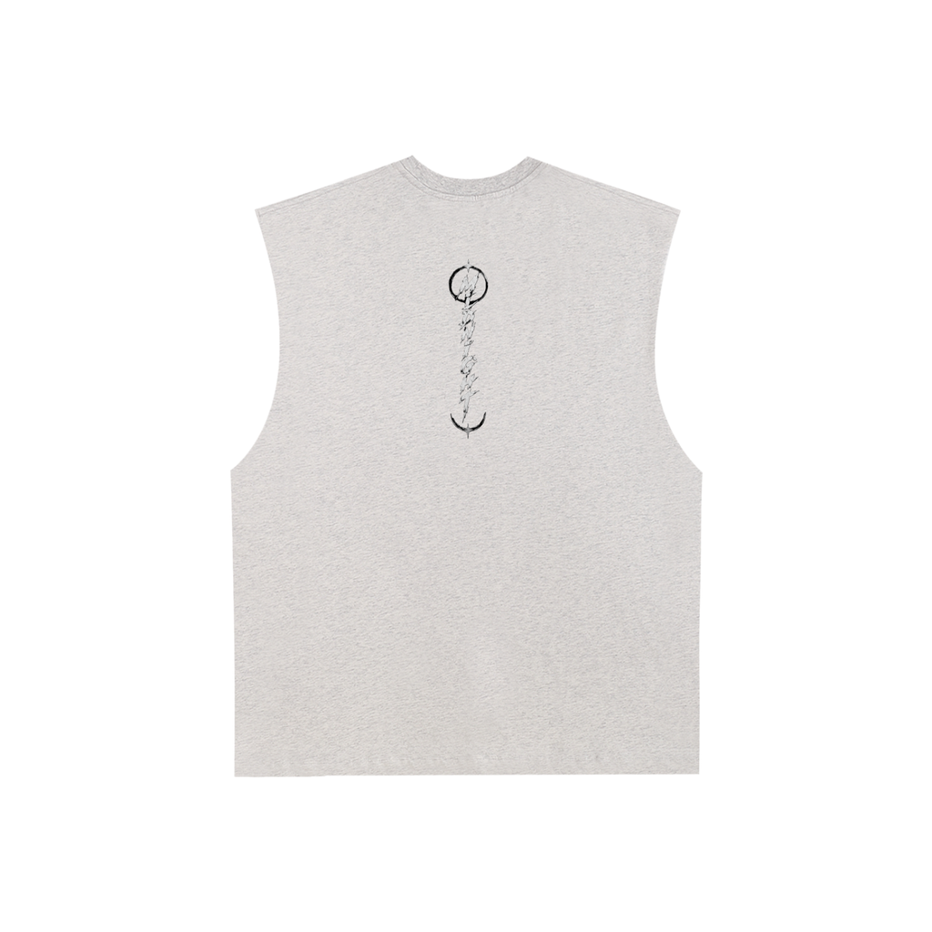 Raw Edge Cotton Tank Top