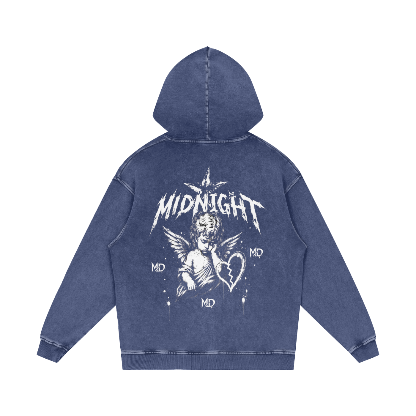 Snow Washed Loose Cotton Hoodie