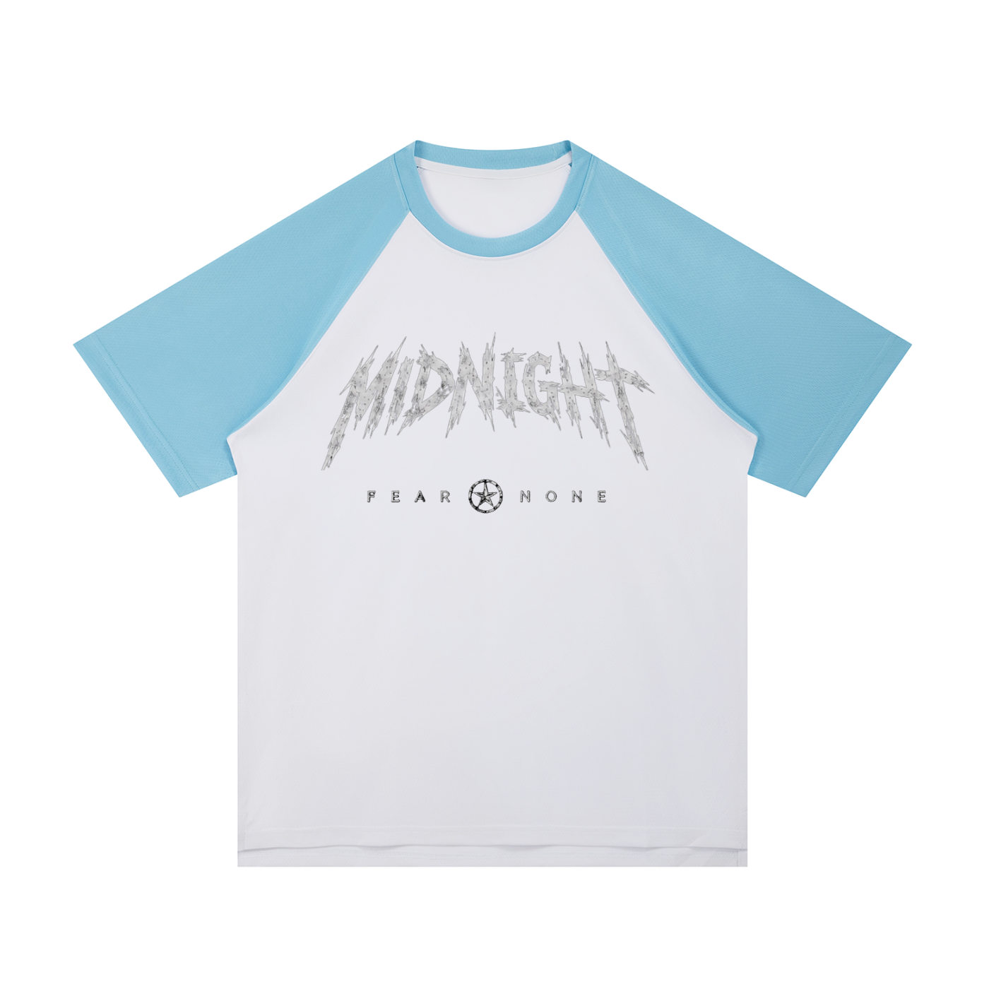 Contrast Raglan Sleeve Mesh T-Shirt