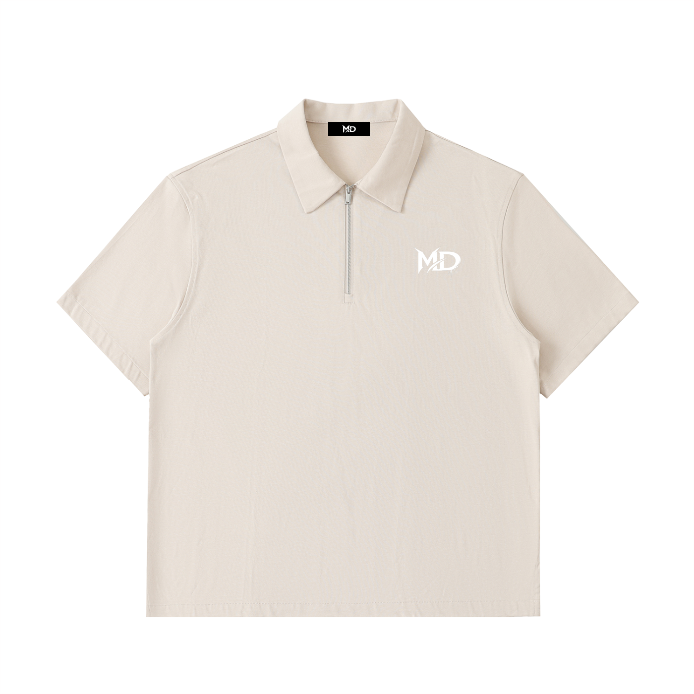 Half-Zip Cotton Polo Shirt