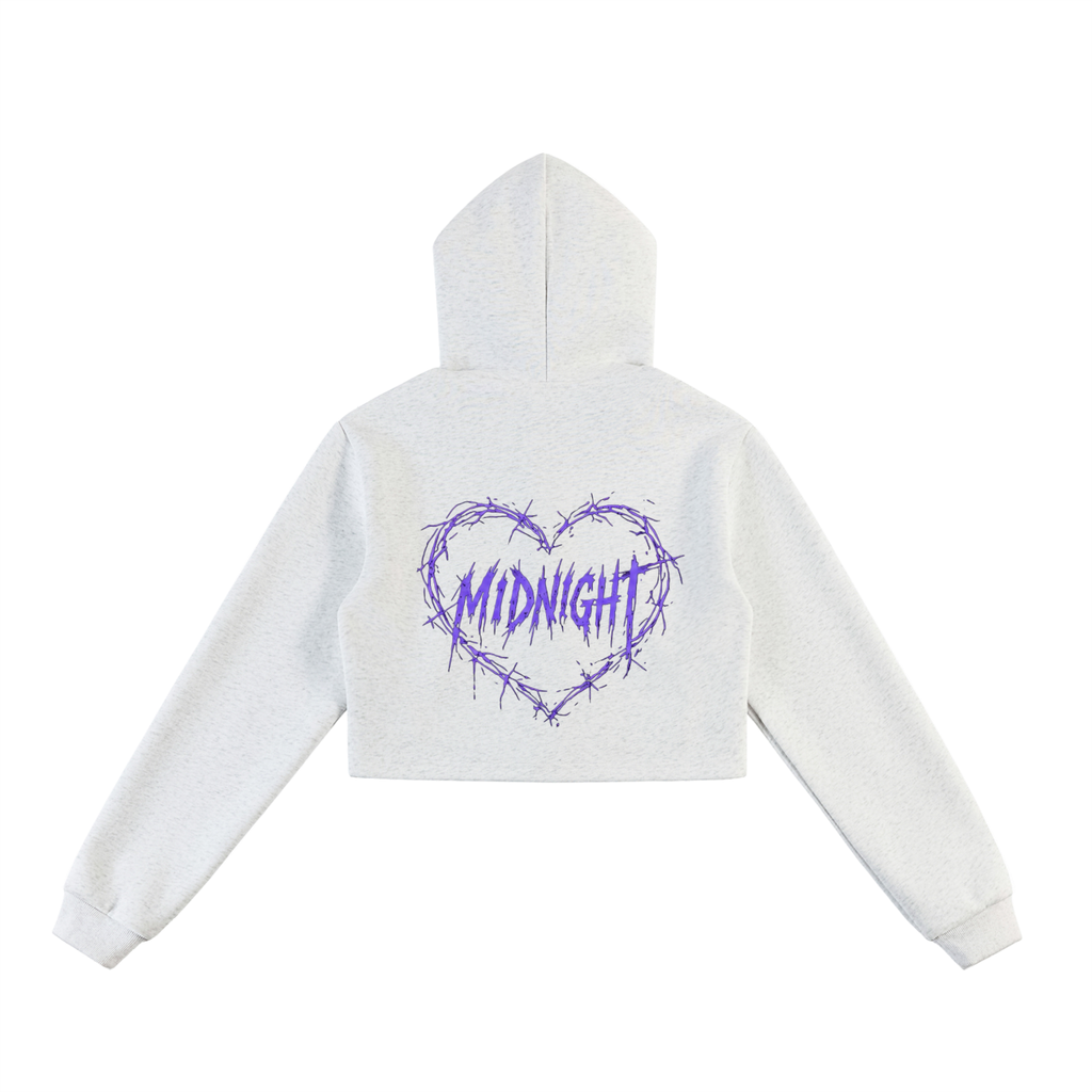 Essential Cropped Zip-Up Hoodie