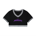 Women's Color Block V-Neck Crop T-Shirt