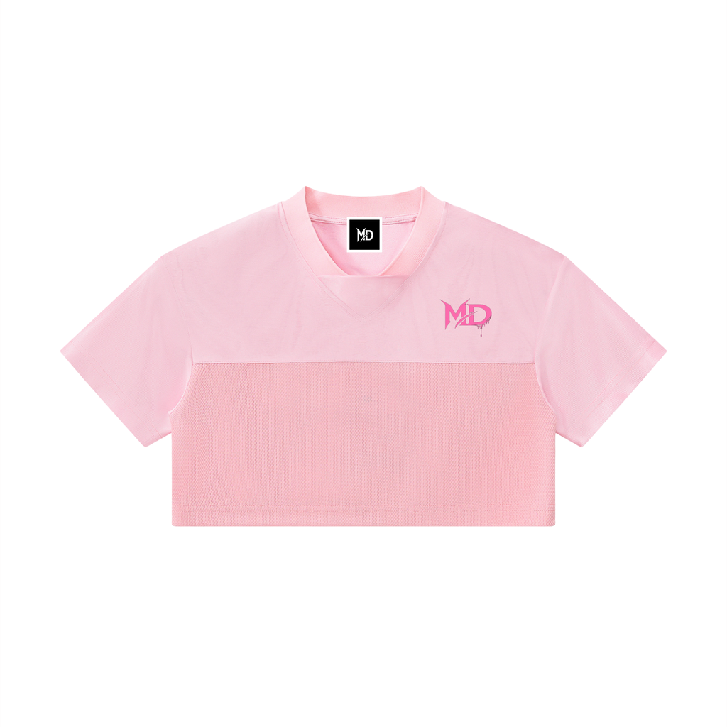 Women’s Cropped Paneled V-Neck Jersey