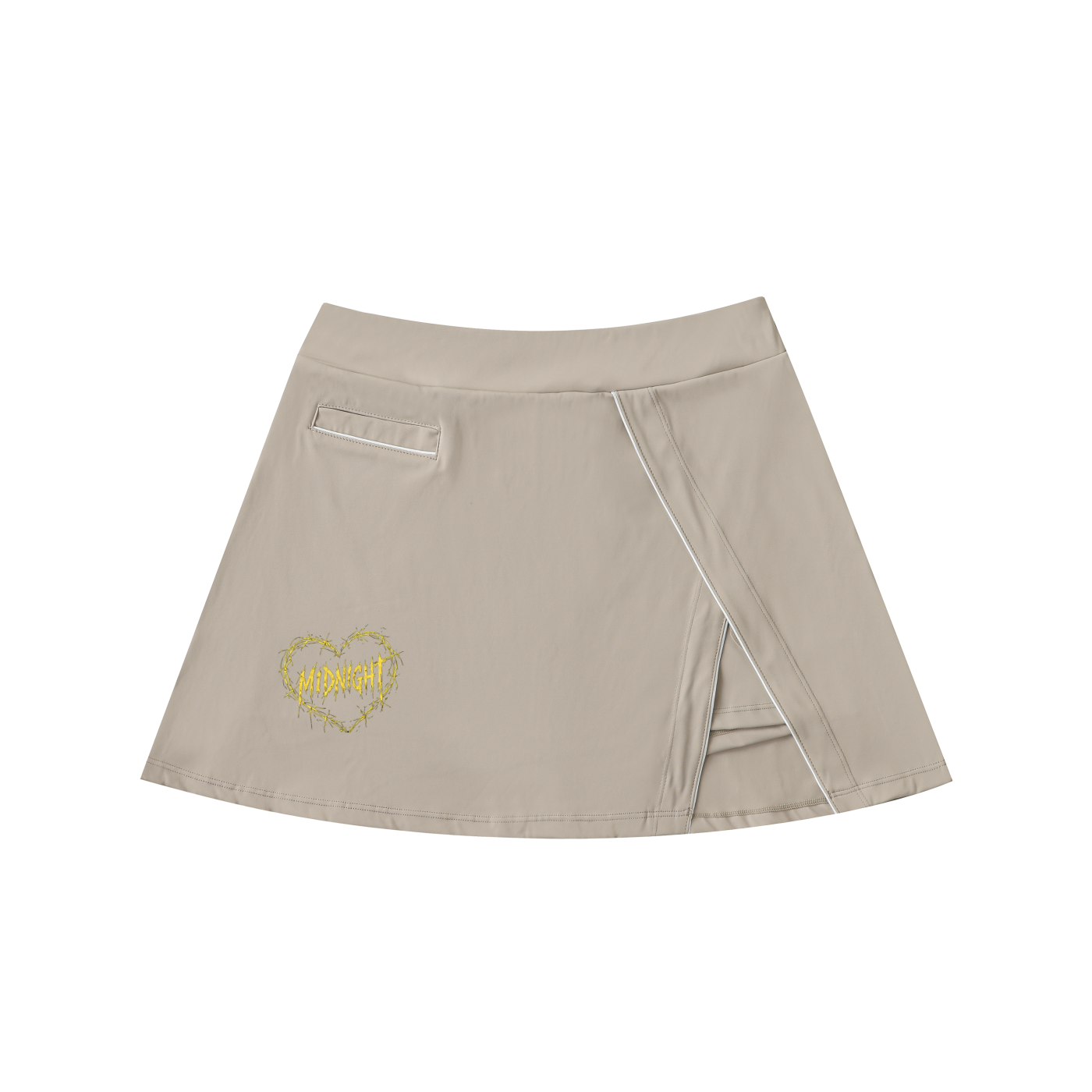 High-Waist Pocketed A-Line Skirt