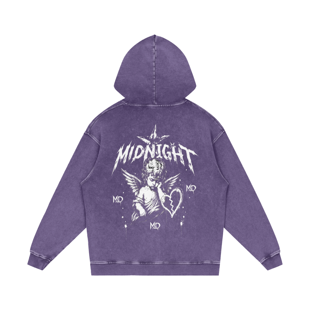 Snow Washed Loose Cotton Hoodie