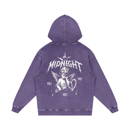 Snow Washed Loose Cotton Hoodie