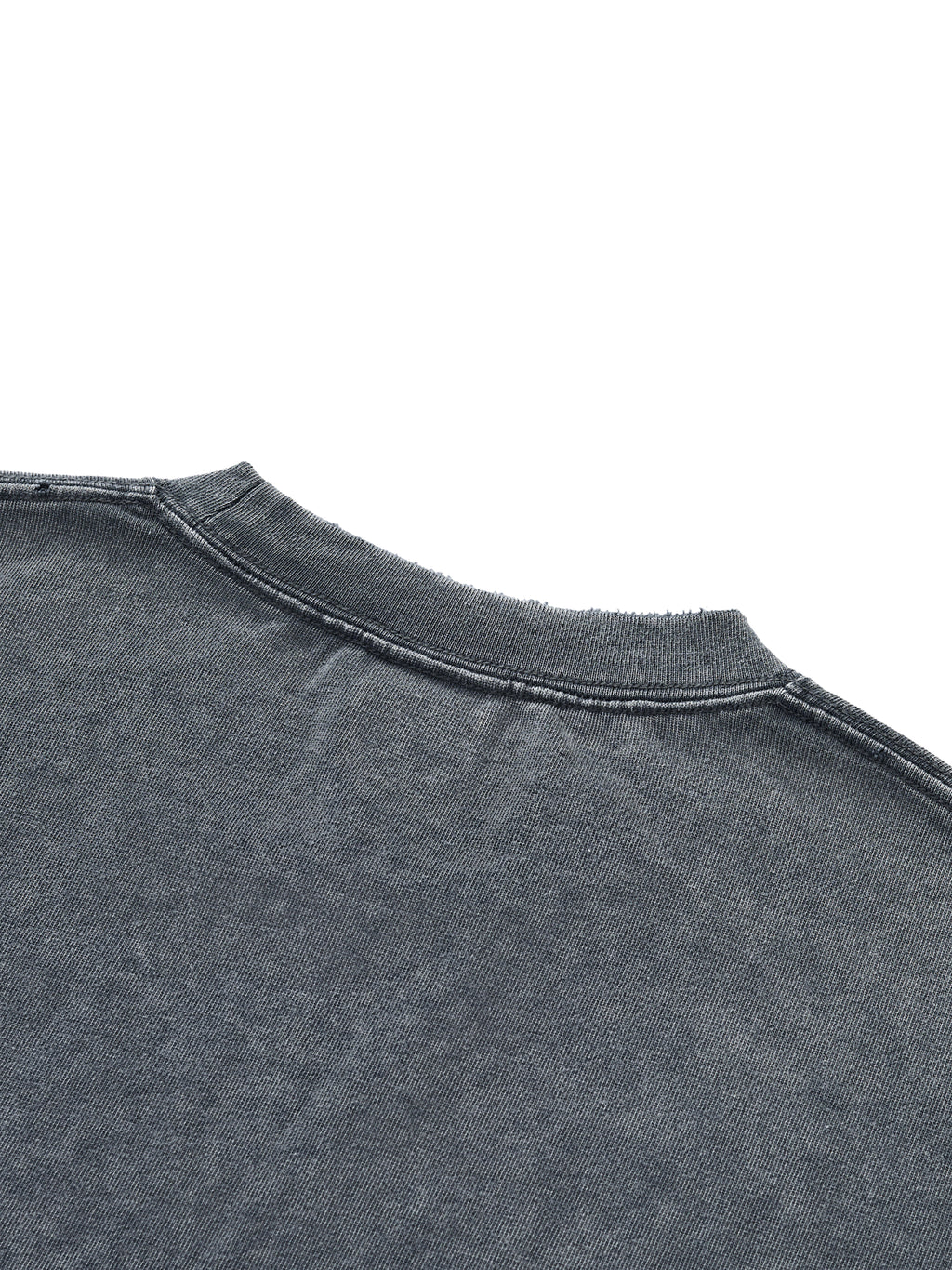 MIDNIGHT Snow Wash Raw-Hem Boxy T-shirt