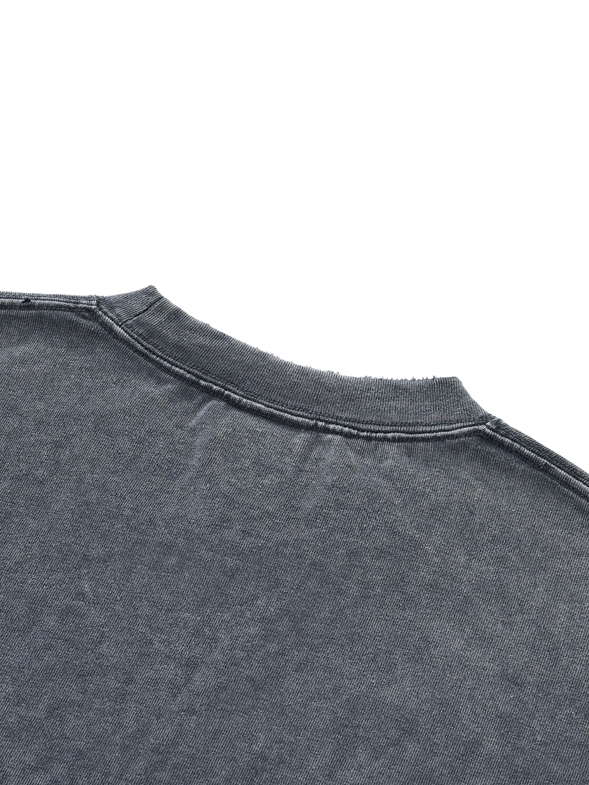 MIDNIGHT Snow Wash Raw-Hem Boxy T-shirt