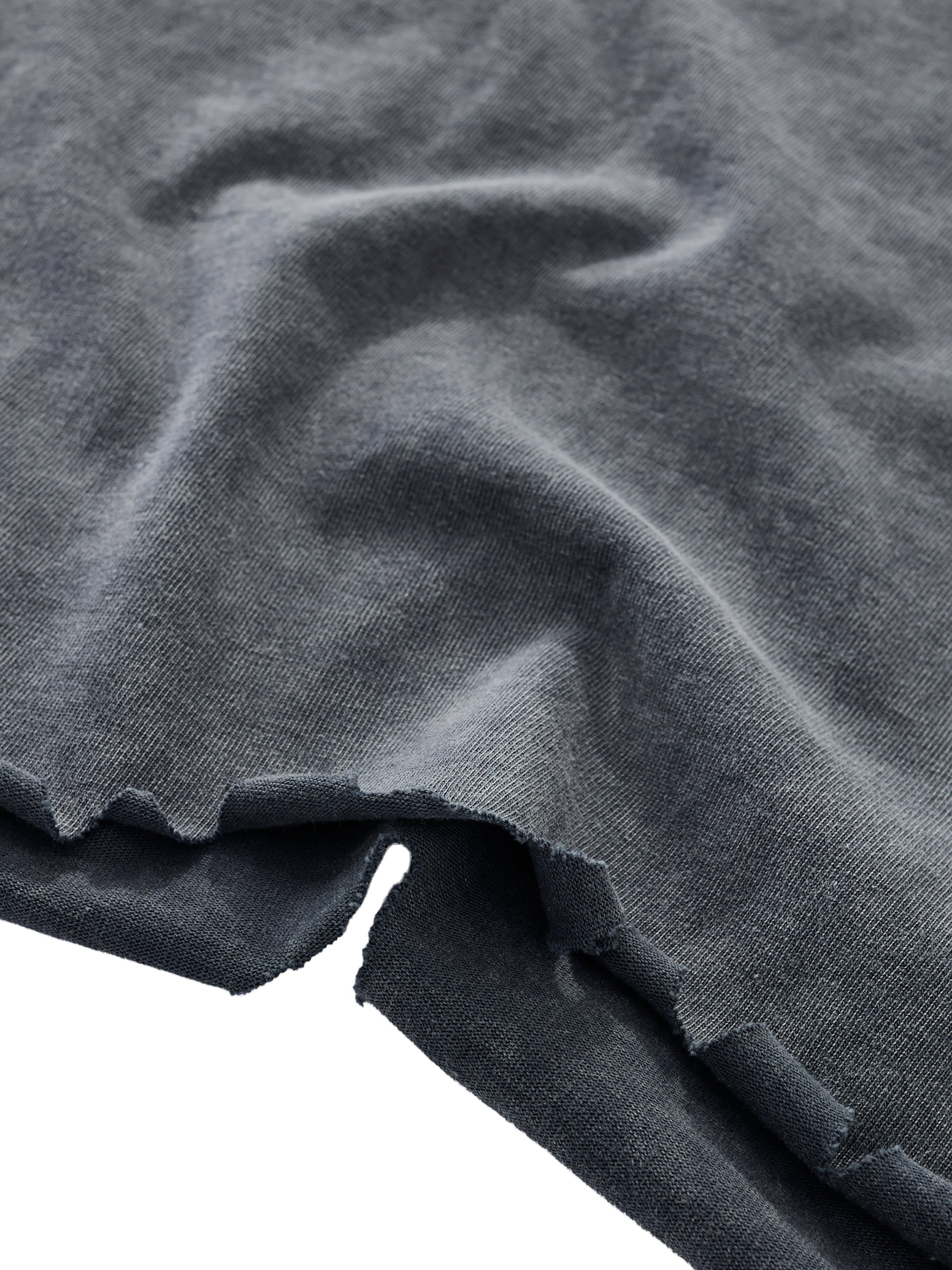 MIDNIGHT Snow Wash Raw-Hem Boxy T-shirt